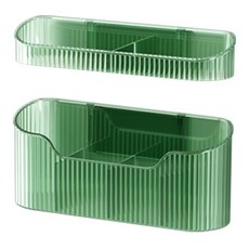 Bonaraon 免鑽孔半透明雨傘架4孔組, 01 綠色, 1套