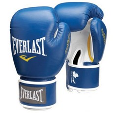 Everlast 泰式皮革訓練手套組, 藍色, 1套