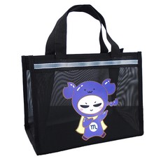 Elsso Happy 網眼游泳網袋 水上樂園沐浴包, 黑色F