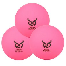 BUKURO HONMA 霧面 VIVID 高彈性 遠距離 公園高爾夫球 3層, 3個, 粉紅色, 1入