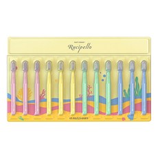 루치펠로 유아칫솔 4종 세트, 울라울라 + 멜레멜레 + 무아무아 + 후이후이, 12개입, 1세트