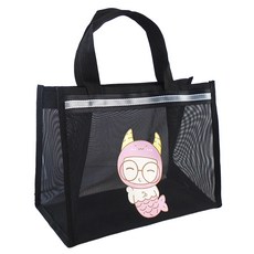 Elsso Happy 網眼游泳網袋 水上樂園沐浴包, 黑色K