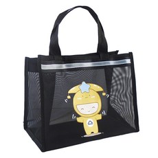 Elsso Happy 網眼游泳網袋 水上樂園沐浴包, 黑色G