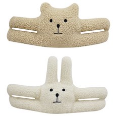 Eumes 防撞門緩衝墊 防夾手玩偶 2件組, 兔順, 熊伊, 1套