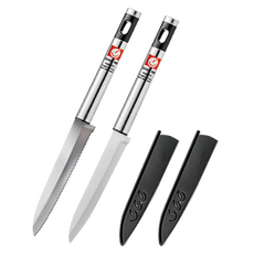 GENIAL GS平劍+鋸齒劍套裝, 銀, 1組