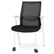 체어포커스 올백 공부의자 A500, 화이트바디 + 메쉬 올블랙