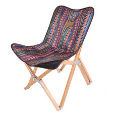 BUCK703 感性風格露營木製露營椅, 混合色, 1個