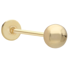 miniGOLD 女性用 14K 簡約圓球耳環 3mm ENOM4104