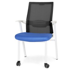 체어포커스 올백 공부의자 A500, 화이트바디 + 메쉬블랙 + 블루