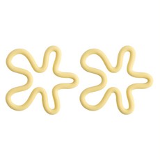 모다키친 웨이브 실리콘 냄비 받침대, 옐로우, 2개