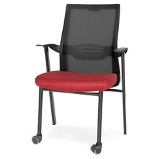 체어포커스 올백 공부의자 A500, 블랙바디 + 메쉬블랙 + 레드