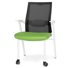 체어포커스 올백 공부의자 A500, 화이트바디 + 메쉬블랙 + 그린