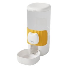 PASTEL PET Kitty Point 掛式半自動餵食器, 黃色, 1個