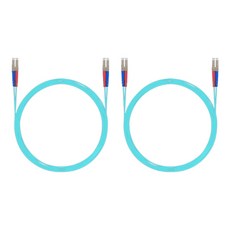 Nextu 10G OM3 多模 LC-LC 光纖跳線 跳接線 NEXT-LL303MM-10G, 3m, 2個, 水藍色
