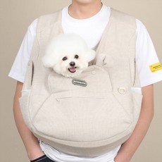 RITOGATO 寵物Bodeully Cooloud前背袋, 1個, 米色