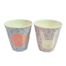 rice 幼兒用小杯2件組, 兔子, 猴子, 170ml, 1套