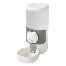 PASTEL PET Kitty Point 掛式半自動飲水餵食碗, 餵食器 灰色, 1個