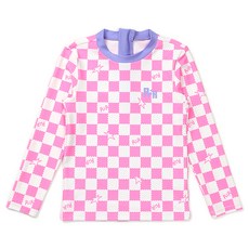 R.ROBOT 女童棋盤格防曬泳衣