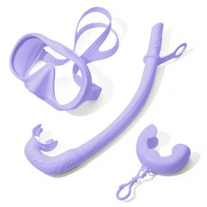 Flow 自由潛水可折疊浮潛面罩裝備組, 紫羅蘭色