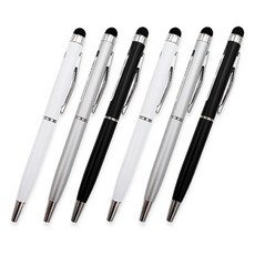 미소로 1000 스마트 미니볼펜 3종 x 2p 세트 2182 0.7mm, 화이트 + 실버 + 블랙, 6개