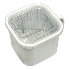 UNIQUE HOUSE HOME DECO 電磁爐琺瑯迷你油炸鍋 2.2L + 濾油網組, 混合色, 油炸鍋2.2L+油炸網, 1套