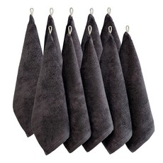 From Cotton 40支精梳棉附掛環擦手巾, 灰色, 10個