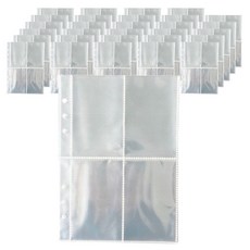 Maket Gamseong 馬卡龍活頁扣環卡冊補充包 4格 A5, 50張, 單一顏色