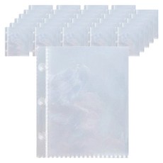 Maket Gamseong 馬卡龍活頁扣環卡冊補充包 1格 3孔, 50張, 單一顏色