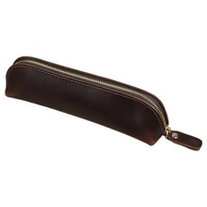 Khohimo 復古皮革筆袋 4W120, 1個, 咖啡色