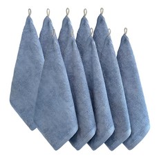 From Cotton 40支精梳棉附掛環擦手巾 65g, 藍色, 10個