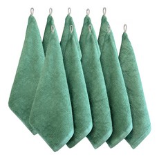 From Cotton 40支精梳棉附掛環擦手巾 65g, 綠色, 10個