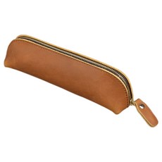 Khohimo 復古皮革筆袋 4W120, 1個, 淺棕色