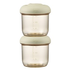 foogo 孩童Premium Neutral系列PPSU副食品密封保鮮罐, Neutral Green, 150ml, 2個
