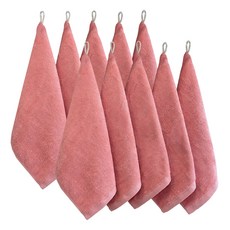 From Cotton 40支精梳棉附掛環擦手巾 65g, 粉紅色, 10個