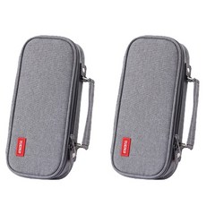 Maket Gamseong 三層帆布鉛筆盒, 灰色, 2個