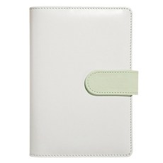 Maket Gamseong 馬卡龍搭扣卡冊 A5, 綠色(搭扣), 白色(外殼)