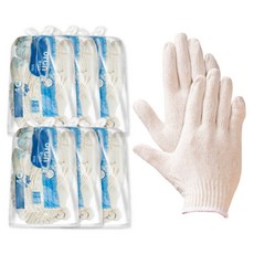 orUn FOODIS 棉紗手套 60g 10入, 象牙白, 6套