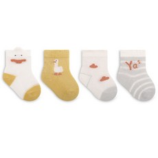 HARAROI 幼兒可愛小鴨襪子4件組