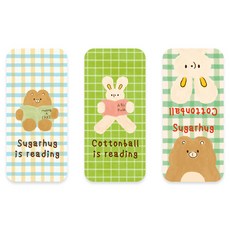 모노라이크 언매치드 프렌즈 하드 북마크 3종 세트, 02 Green, 1세트