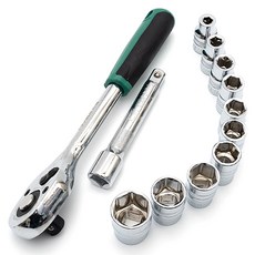 ZioBiz 按鈕式棘輪扳手套筒12件組 1.27cm, 1套