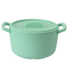 UNIQUE HOUSE HOME DECO 矽膠微波爐蒸鍋 1200ml, 薄荷綠, 1個