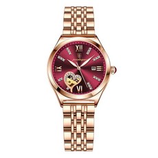 BEOURGUEST 女士奢華防水日曆石英金屬腕錶