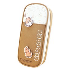 DOnG-A Pms 可愛水豚君大容量鉛筆盒收納包, 棕色, 1個