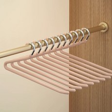 Jennyhome 防滑反向褲架, 粉紅色, 10個