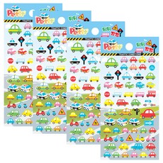 Petit 設計款 嗶嗶叭叭 貼紙 DA5642, 混合色, 4個