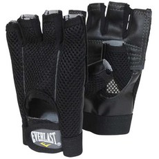 Everlast 重量訓練手套 左右一組, 1套, 黑色