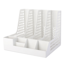 deLi 得力 組裝式多功能桌面文件架 PB106, 1個, 白色