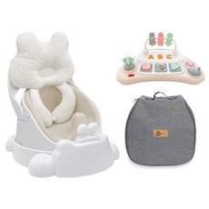 jellymom Wise Chair Friends 5件組, 奶油白(椅子), Kkomi(枕頭), 1套