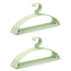 Jenny Home防肩角防滑旋轉型衣架, 綠色, 10個