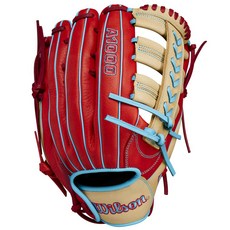 Wilson 2024 A1000 PF1892 外野手手套 左投用 WBW1014491225, RED + BLONDE + BLUE, 1個